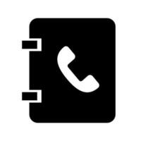 Phone contact book silhouette icon. Contact. Vector. vector