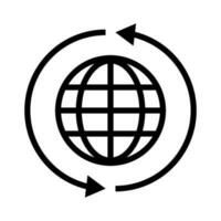 Browser icon and rotating arrow. Reload and refresh. Vector. vector