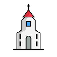 Modern Christian Church Icon. Holy building. Vector. vector