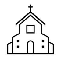 A simple Christian church. Chapel. Vector. vector