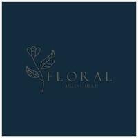 Elegant floral and leaf frame. Delicate botanical vector illustration for labels, spas, corporate identity, and wedding invitations