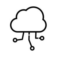 Cloud network. Cloud security. Vector. vector