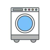 Modern front loader washing machine. washer and laundry. Vector. vector