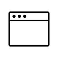 Simple computer window icon. Vector. vector