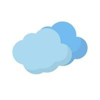 Flat design light blue cloud icon. Vector. vector