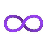 Modern purple infinite mark icon. Unlimited. Vector. vector