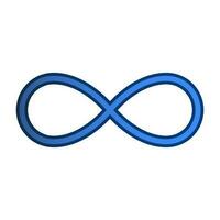 Blue infinite mark icon. Eternity. Vector. vector