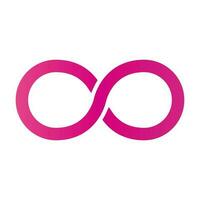 Pink infinite icon. Unlimited sign. Vector. vector