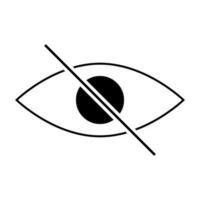 Simple hidden eye icon. Vector. vector
