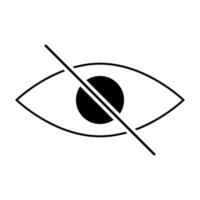 Simple hidden eye icon. Vector. vector