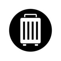 Round suitcase icon. Luggage. Travel bag. Vector. vector