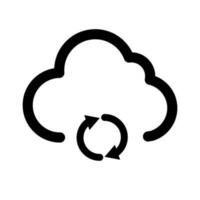 nube apoyo sincrónico icono. vector. vector