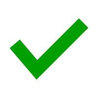 Simple green check mark icon. Correct answer mark. Vector. vector