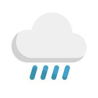 Flat design cloudy cloud and rain icon. Precipitation amount. Vector. vector