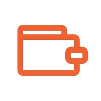 Orange wallet icon. Payment. Vector. vector