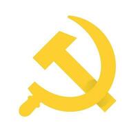 Flat design sickle and hammer icon. Communist icon. Vector. vector