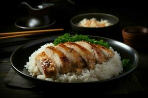 pollo carne vidriado alimento. generar ai foto