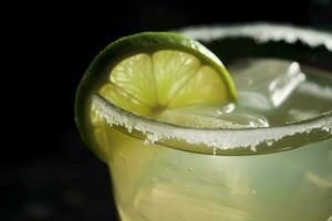 Margarita cocktail lime. Generate Ai photo