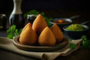 coxinha bocadillo restaurante. generar ai foto