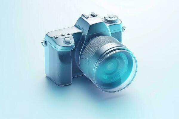 Camera icon isometric. Generate Ai