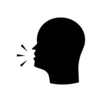 Talking silhouette icon. Conversation and Speak. Vector. vector