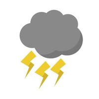 Thunder weather icon. Thundercloud. Vector. vector