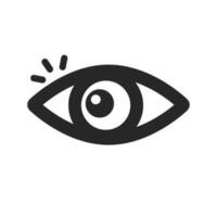 Notice and look right eye icon. Vector. vector