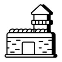 Unique design icon of building vector