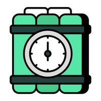 A colored design icon of time bomb vector