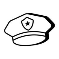 Trendy vector design of police cap