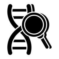 Search DNa icon in solid design vector