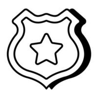 icono de diseño moderno de escudo estelar vector