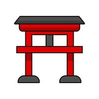 torii icono. torii puerta. sintoísmo. japonés santuario. vector. vector