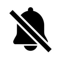 Bell mute silhouette icon. Silent icon. Vector. vector