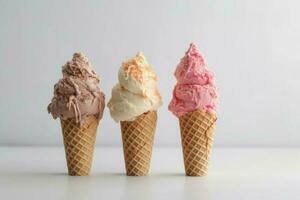 Soft ice creams food. Generate Ai photo