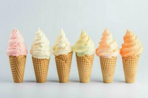 Soft ice creams creme. Generate Ai photo