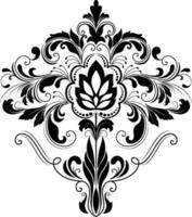 Damask element isolated damask central illustration vector