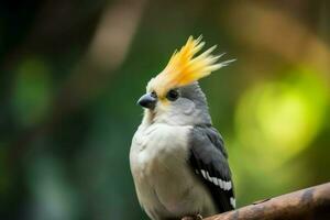 Cockatiel bird tropical. Generate Ai photo