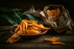 Dried mango. Generate Ai photo