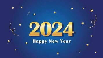 Happy New year 2024 Background Design Template vector