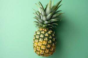 Ripe pineapple fruit. Generate Ai photo