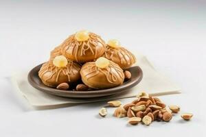 Nut cookies. Generate Ai photo