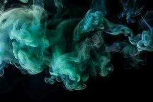 azul verde fumar vapor. generar ai foto