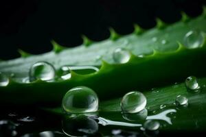 Drops aloe vera. Generate Ai photo