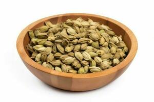 Dry cardamom seeds meal. Generate Ai photo