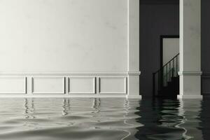 Flood indoor mockup. Generate Ai photo