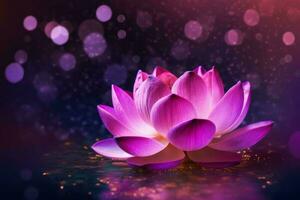 Lotus pink purple. Generate Ai photo