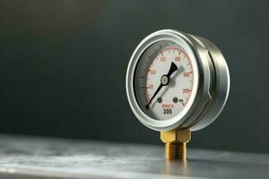Manometer pressure gauge background. Generate Ai photo