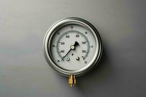 Manometer pressure gauge steel. Generate Ai photo