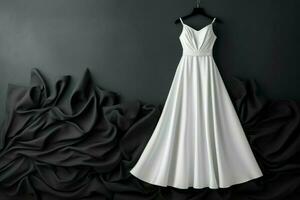White wedding dress holiday. Generate Ai photo